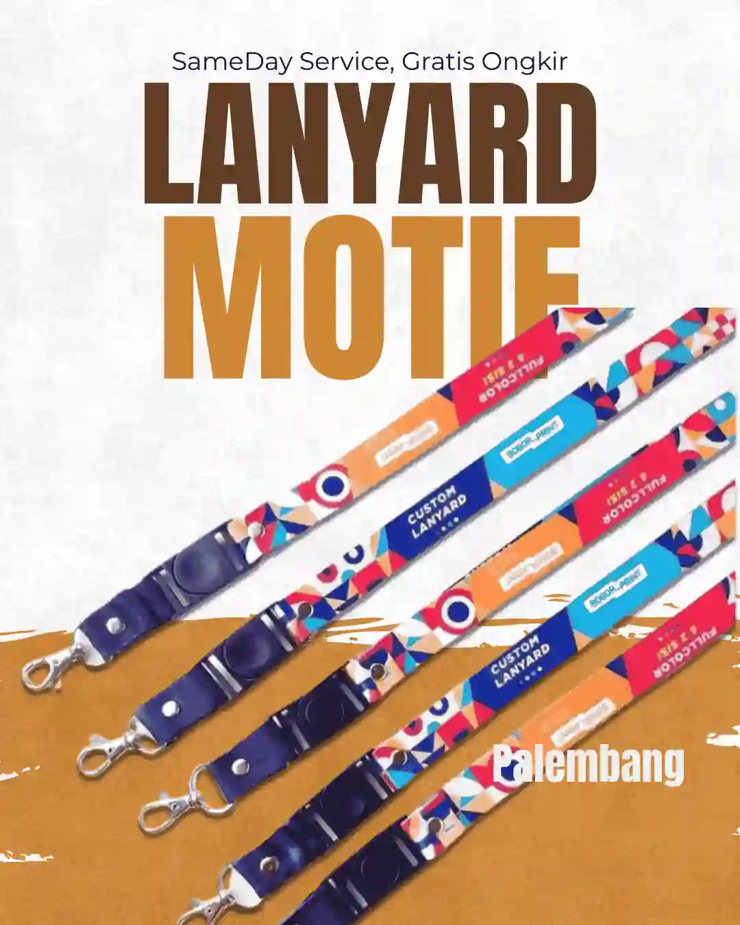 Cetak Lanyard Motif Palembang, Disini Tempatnya!